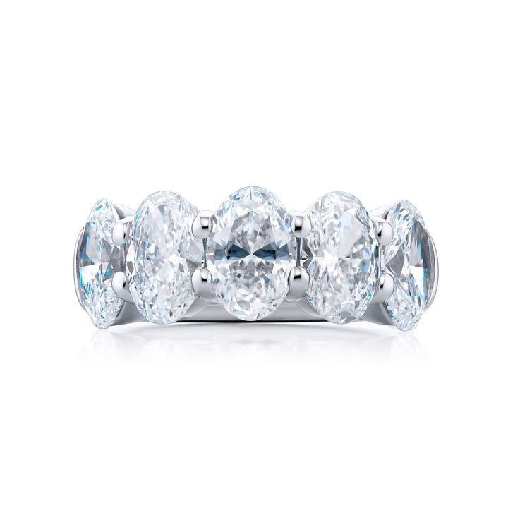 Platinum Oval Diamond Certified Band