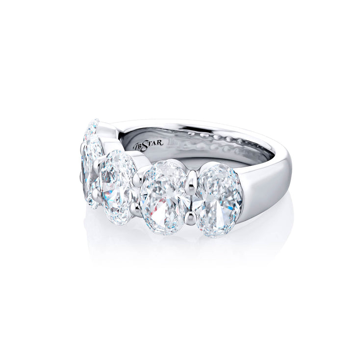 Platinum Oval Diamond Certified Band