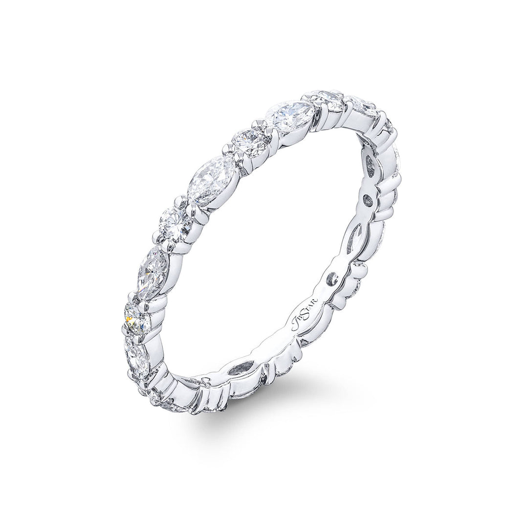 Diamond Eternity Band Marquise & Round 0.95 ctw.