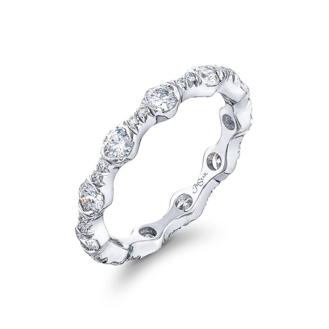 Diamond Eternity Band Round Diamonds Bezel Set 1.16 ctw.