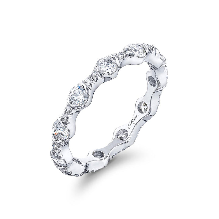 Diamond Eternity Band Round Diamonds Bezel Set 1.16 ctw.
