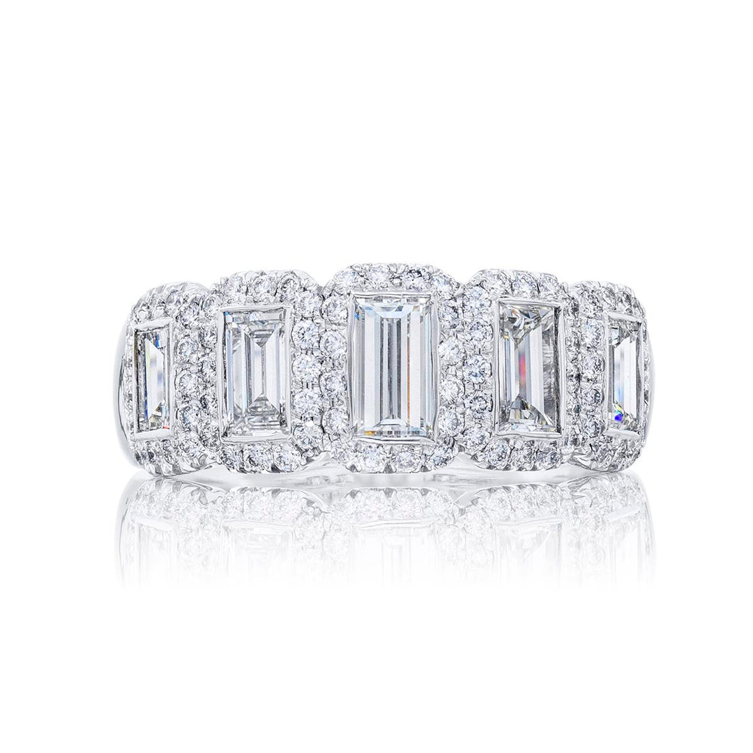Elegance Elevated: Our classic multi-row diamond band