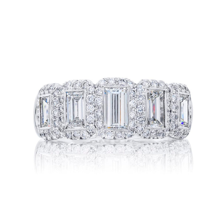 Elegance Elevated: Our classic multi-row diamond band