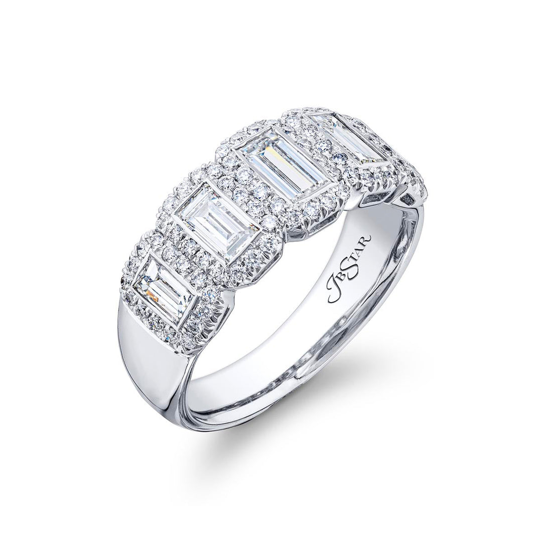 Elegance Elevated: Our classic multi-row diamond band