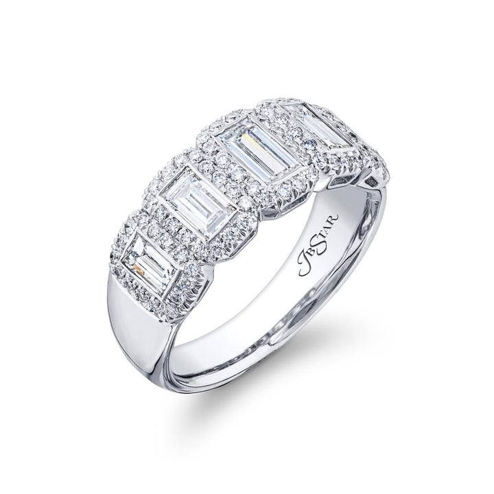 Elegance Elevated: Our classic multi-row diamond band