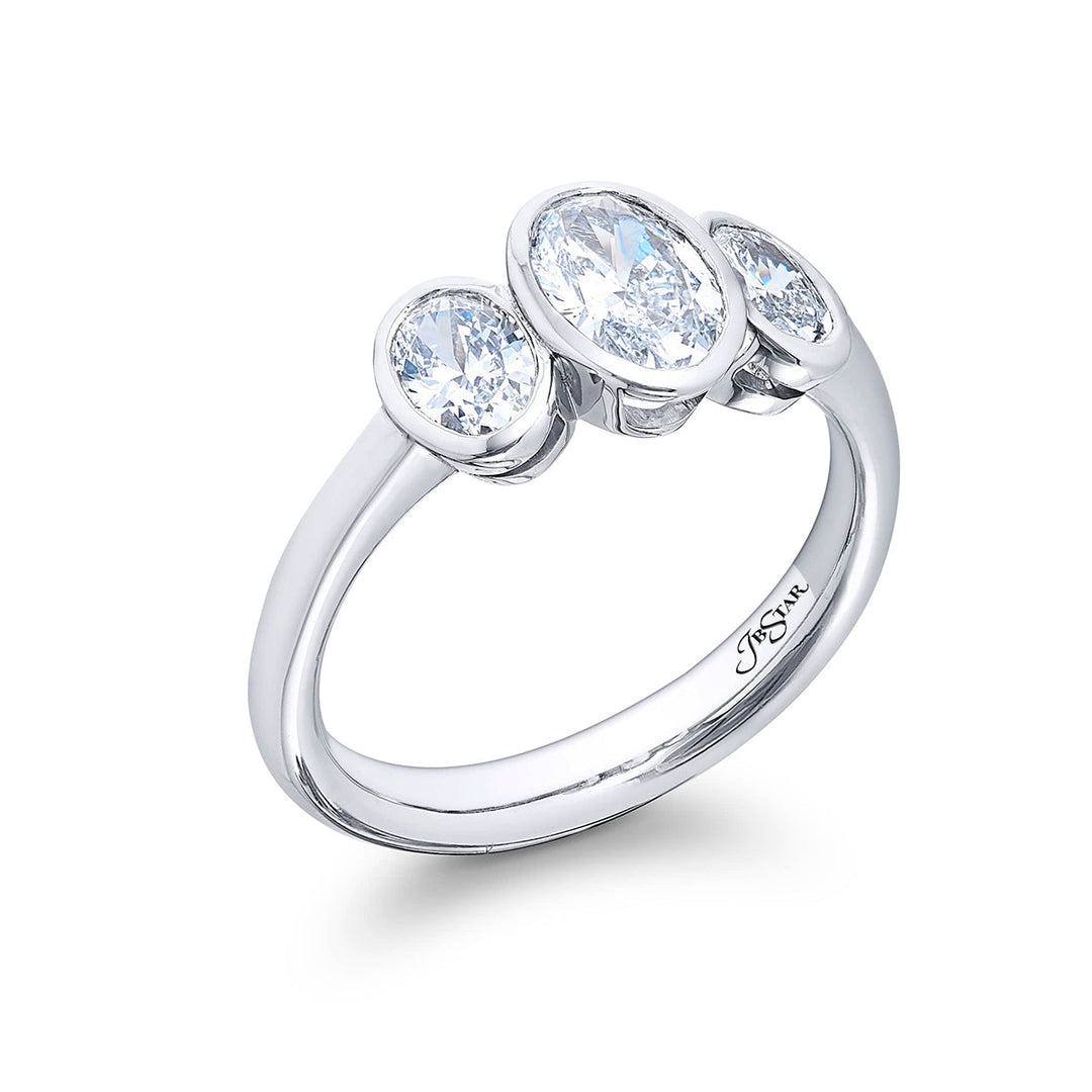 Dazzling Brilliance: Timeless 0.07 ct. GIA Certified Oval Diamond Ring in Platinum