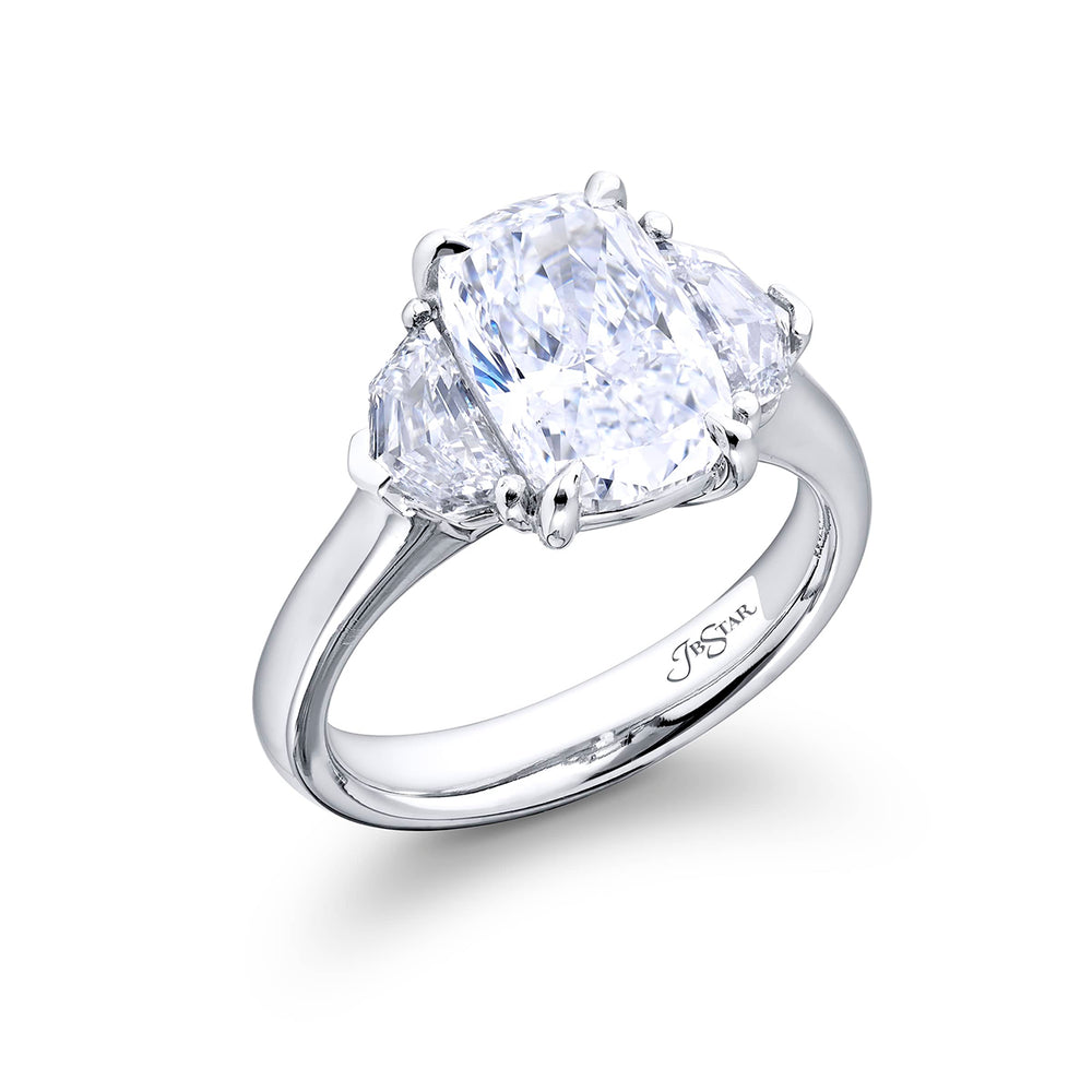 3.01 ct GIA Certified Diamond Ring | Cushion-Cut Diamond with Epaulet Diamonds in Platinum | Dazzling Brilliance by Jb Star