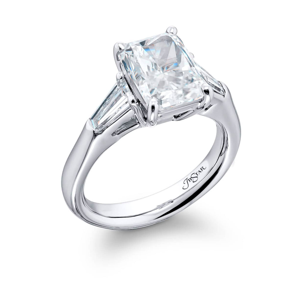 3.50 ct. GIA-Certified Radiant-Cut Diamond Ring with Tapered Baguettes