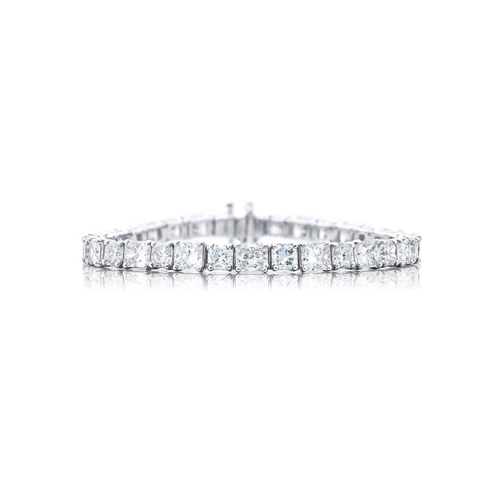 Platinum Radiant-Cut Diamond Bracelet