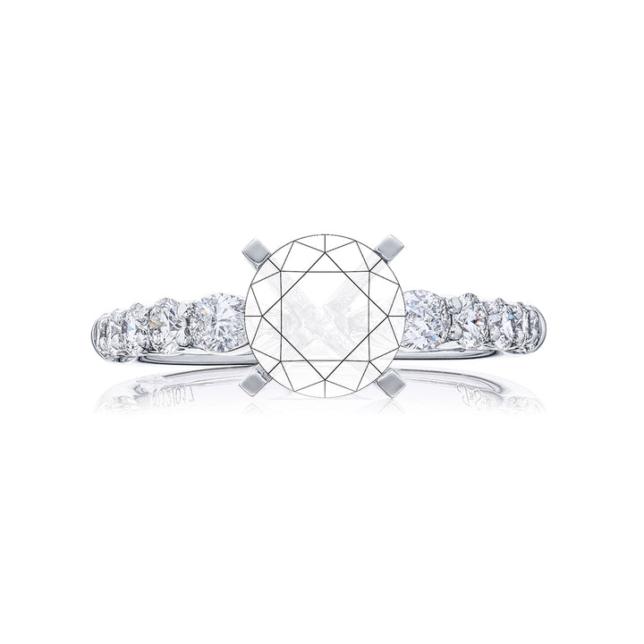 Diamond Semi-Mount Pear-Shaped & Round 0.70 ctw.