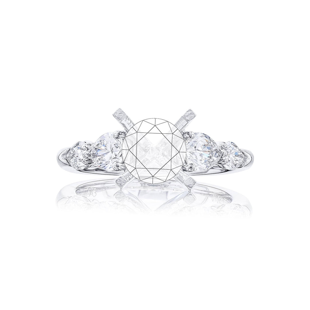 Diamond Semi-Mount Pear-Shaped 1.10 ctw. Shared Prong