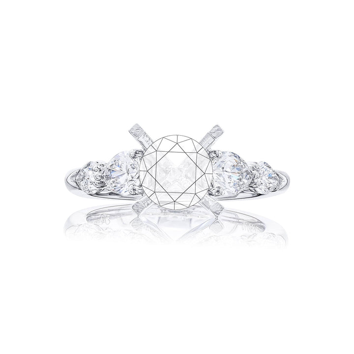 Diamond Semi-Mount Pear-Shaped 1.10 ctw. Shared Prong