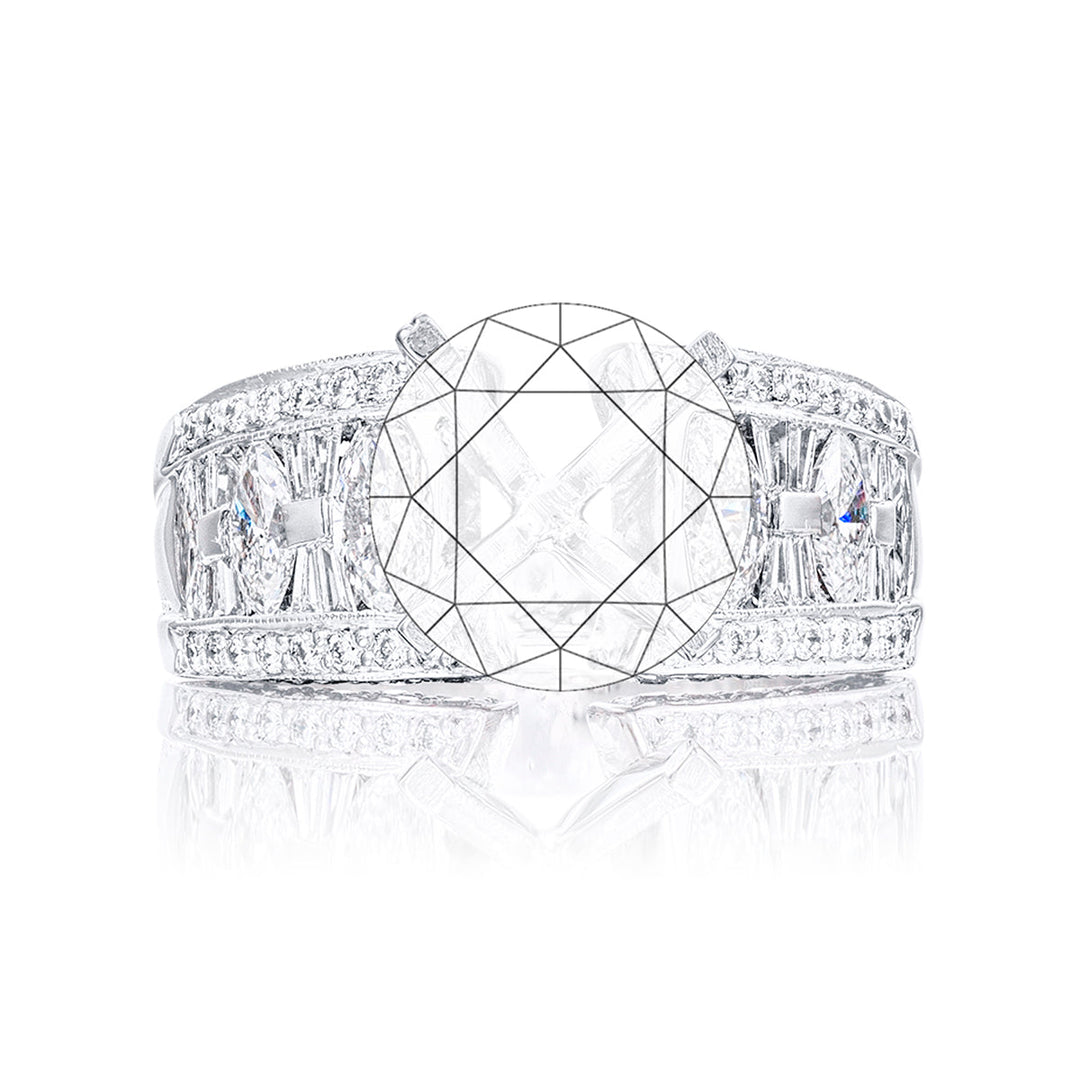 Semi Mount Signature Design Marquise Baguette Round Diamond