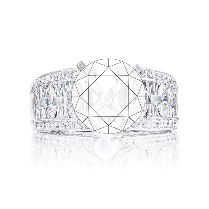 Semi Mount Signature Design Marquise Baguette Round Diamond