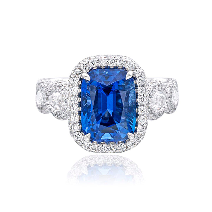 4.05 ct. Certified Pink Spinel & Diamond Ring in Platinum