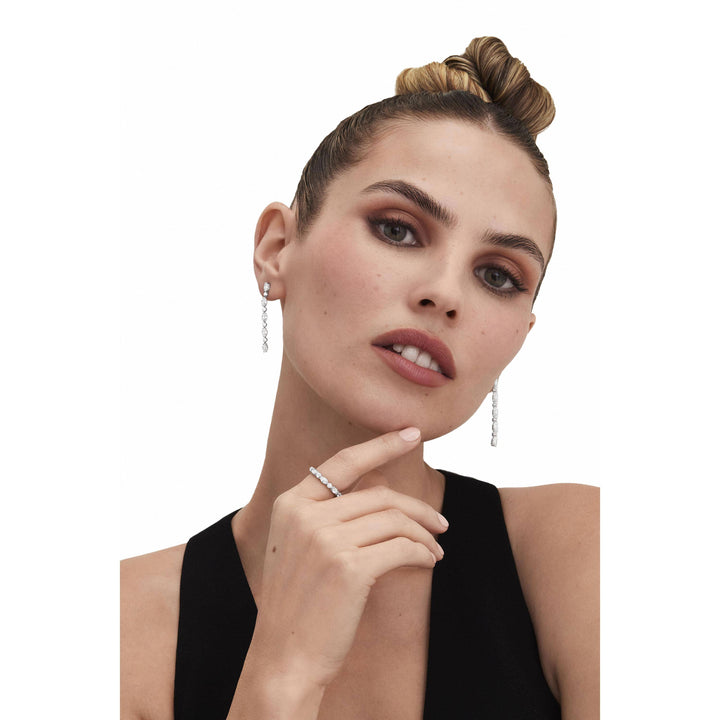 Mixed Diamond Drop Earrings