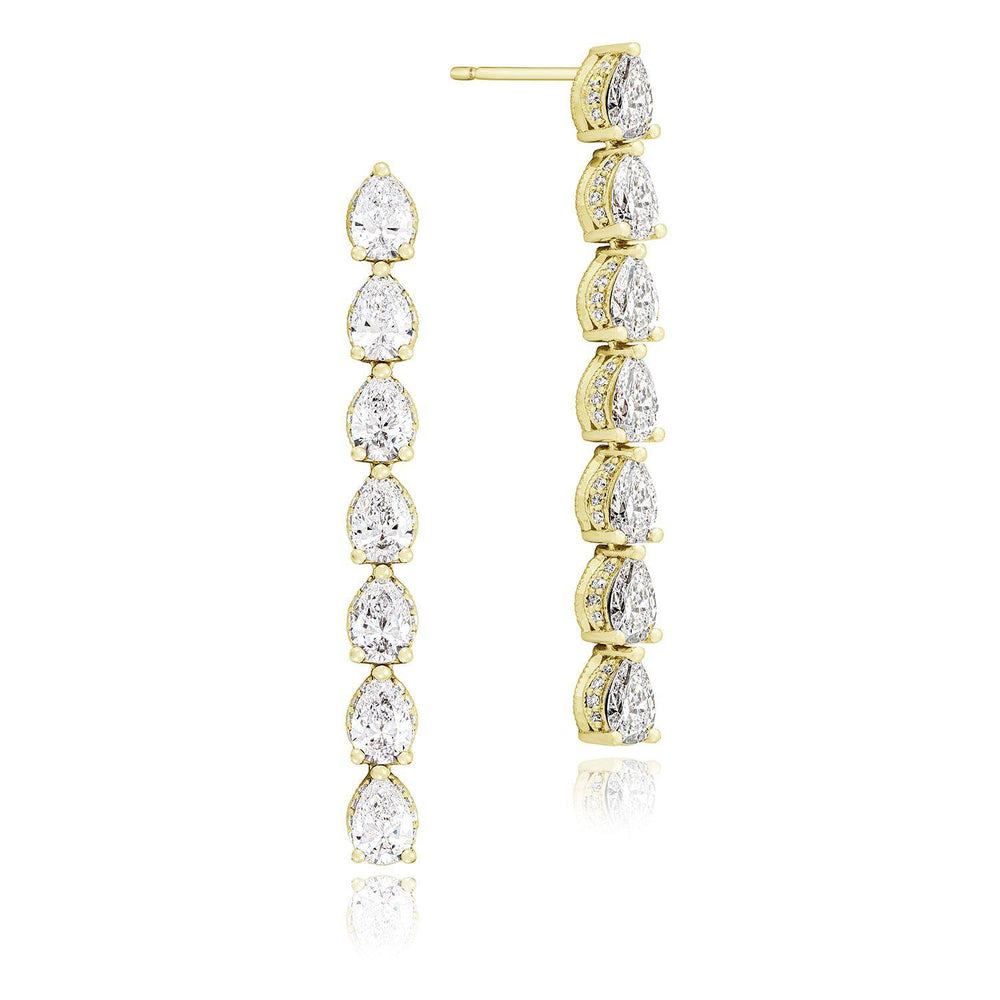 Pear Diamond Drop Earrings