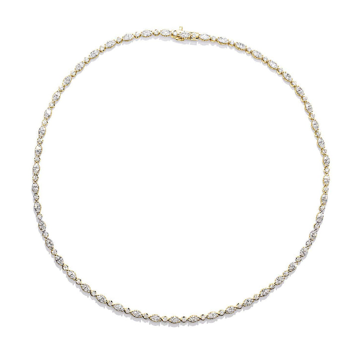 Mixed Diamond Tennis Necklace