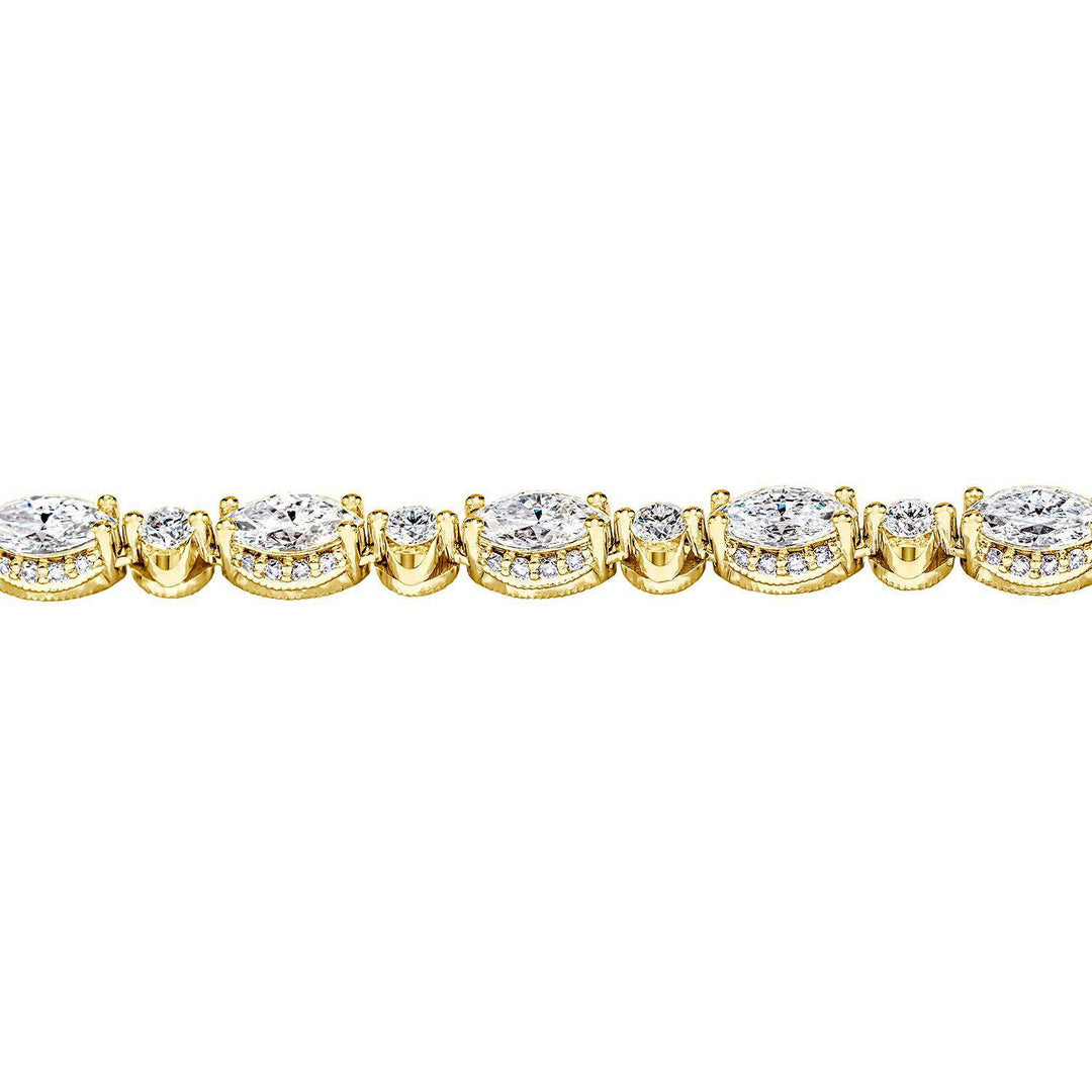 Mixed Diamond Tennis Necklace
