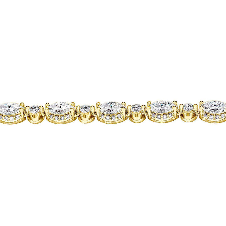 Mixed Diamond Tennis Necklace