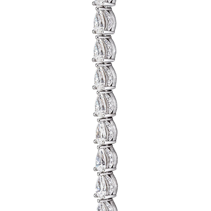 Pear Diamond Tennis Necklace