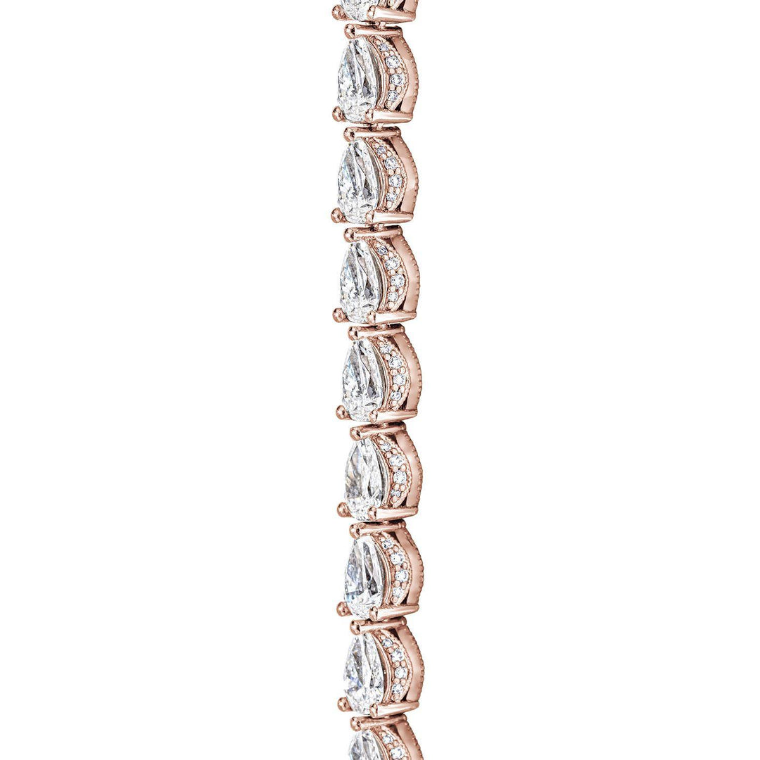 Pear Diamond Tennis Necklace