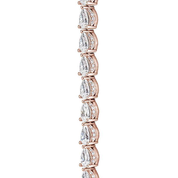 Pear Diamond Tennis Necklace