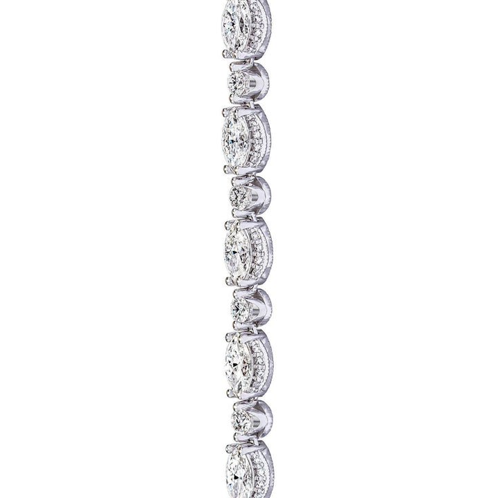 Mixed Diamond Tennis Necklace
