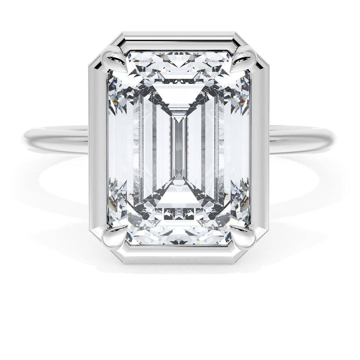 Emerald Solitaire Engagement Ring