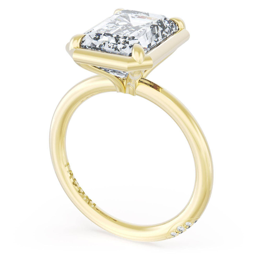 Emerald Solitaire Engagement Ring