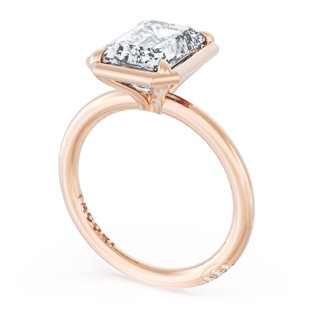 Emerald Solitaire Engagement Ring