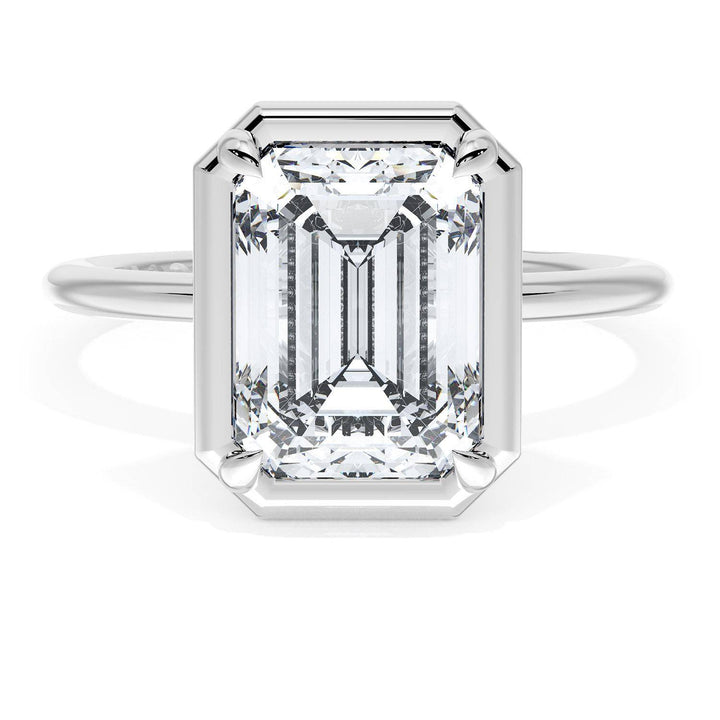 Emerald Solitaire Engagement Ring