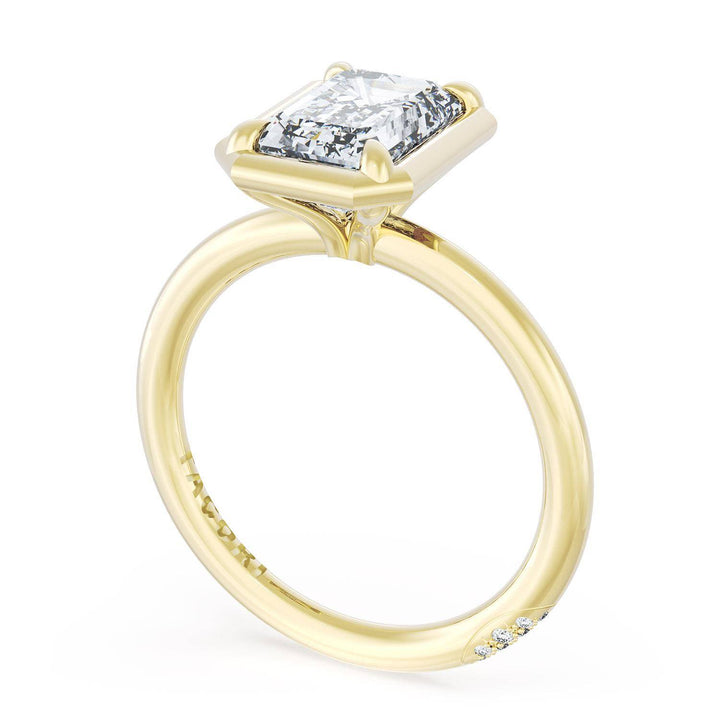 Emerald Solitaire Engagement Ring