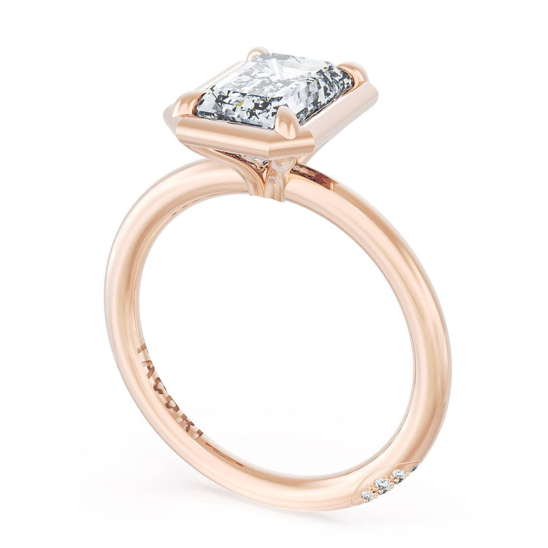 Emerald Solitaire Engagement Ring