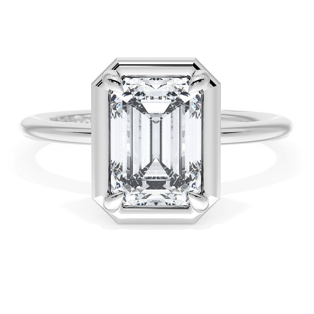 Emerald Solitaire Engagement Ring