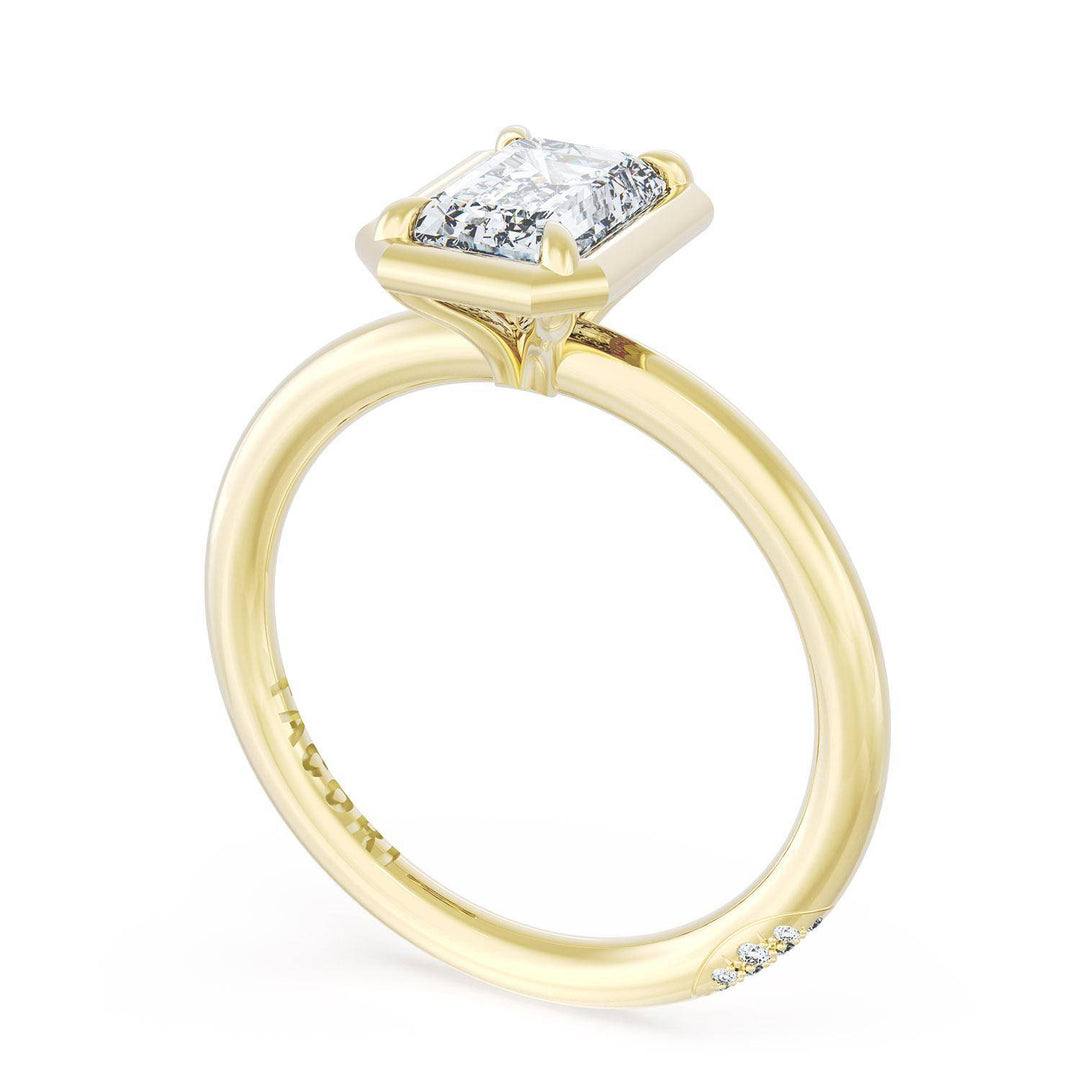 Emerald Solitaire Engagement Ring