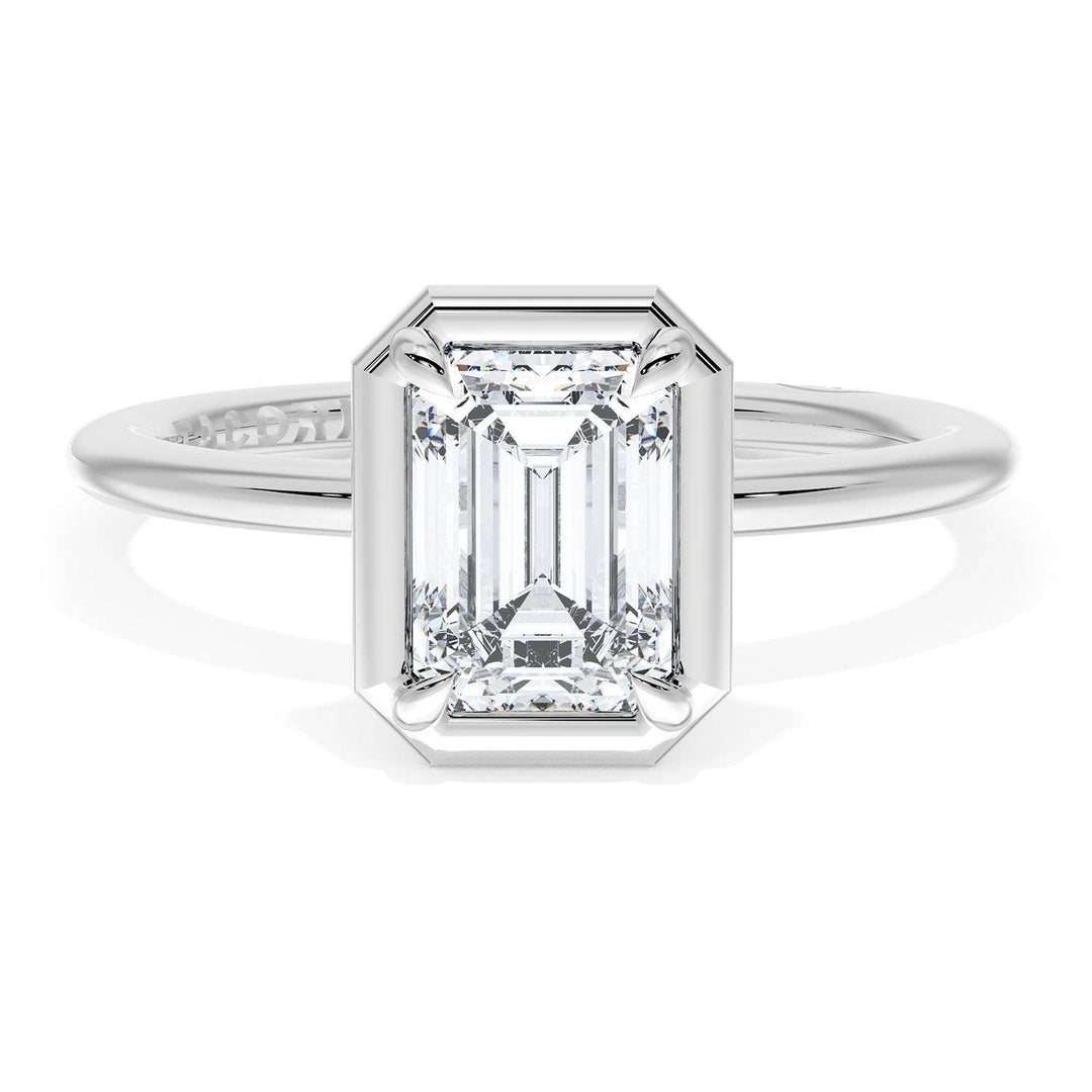 Emerald Solitaire Engagement Ring