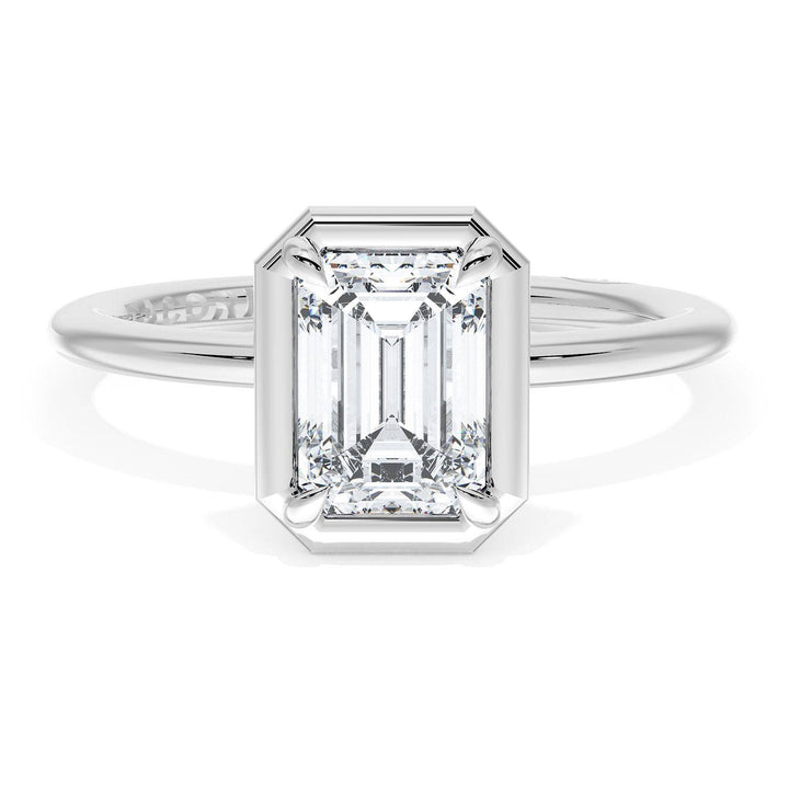 Emerald Solitaire Engagement Ring