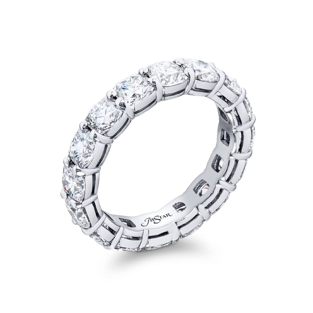 Platinum Cushion-Cut Diamond Eternity Band