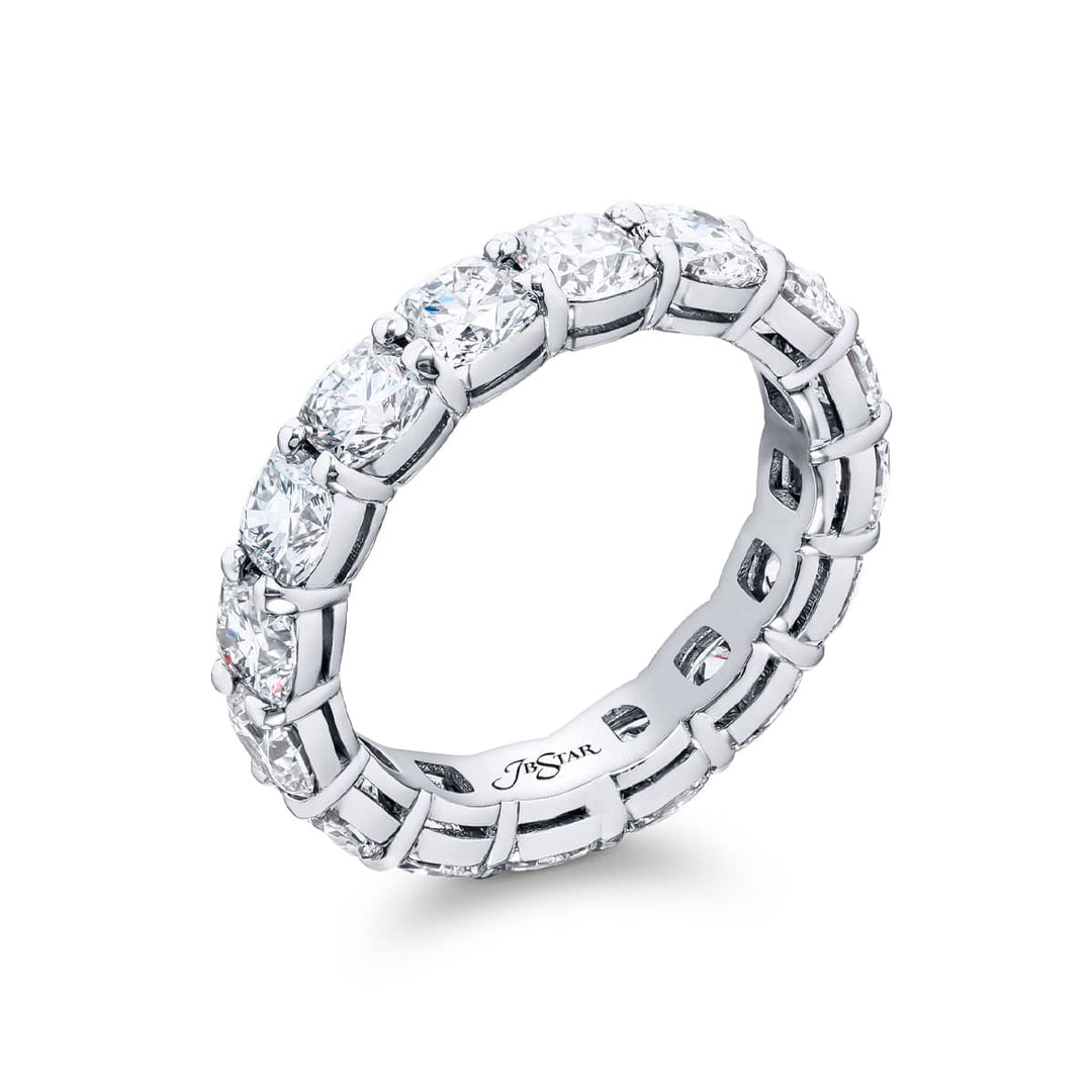 Platinum Cushion-Cut Diamond Eternity Band