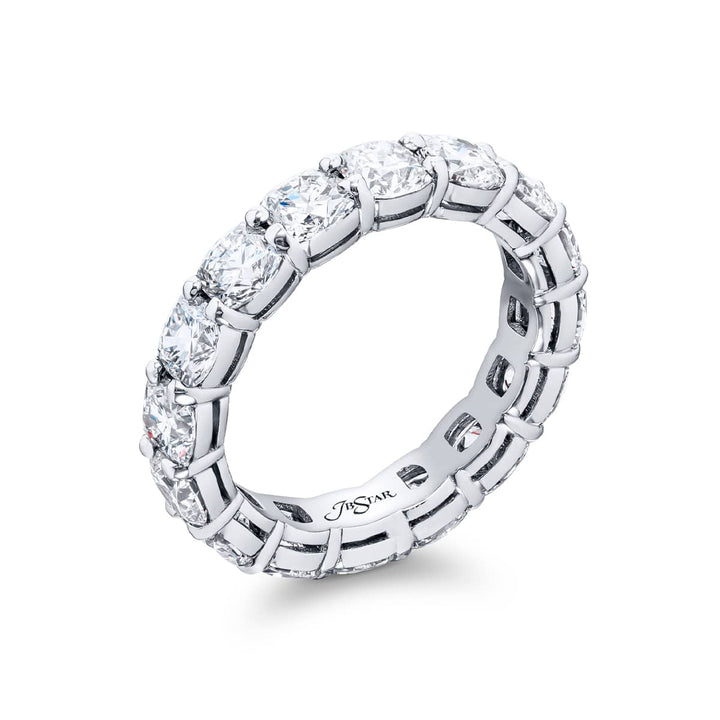 Platinum Cushion-Cut Diamond Eternity Band
