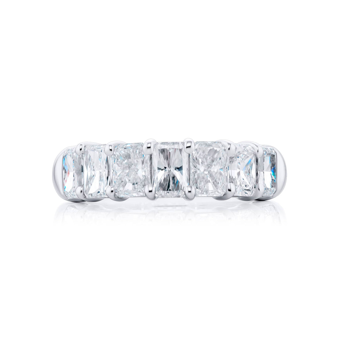 Platinum Radiant-Cut Diamond Band
