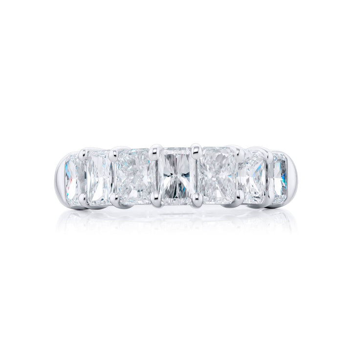 Platinum Radiant-Cut Diamond Band