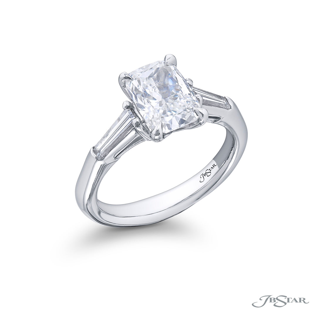 Platinum Cushion-Cut Diamond GIA Certified Engagement Ring