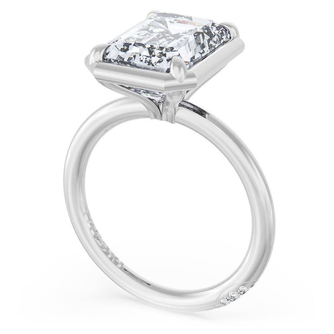 Emerald Solitaire Engagement Ring