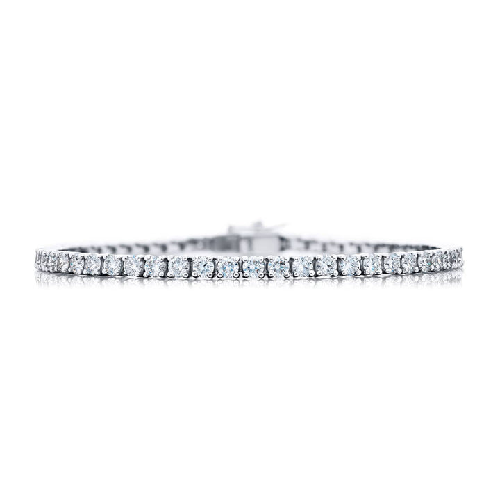 Platinum Round Diamond Bracelet