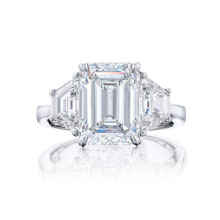 3.70 ct. Emerald-Cut Diamond Engagement Ring in Platinum