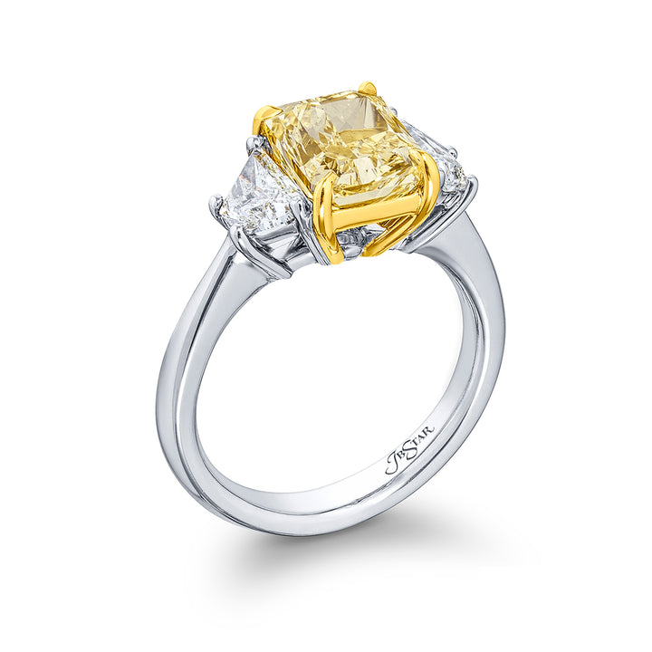 3.01 ct. GIA-Certified Fancy Yellow Radiant-Cut Diamond Engagement Ring in Platinum