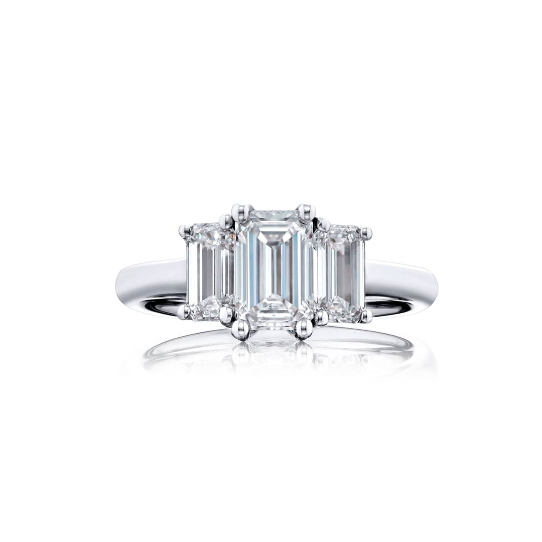 1.00 ct. GIA-Certified Emerald-Cut Diamond Ring in Platinum