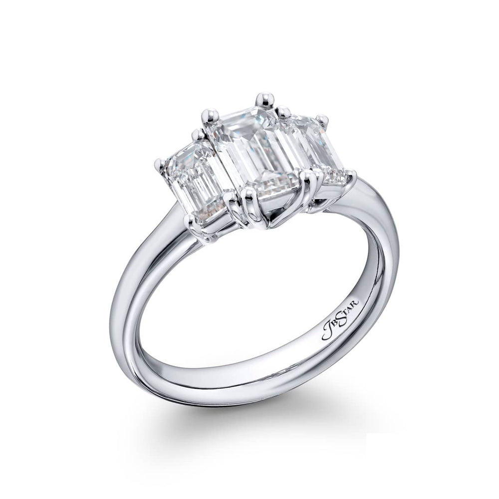 1.00 ct. GIA-Certified Emerald-Cut Diamond Ring in Platinum